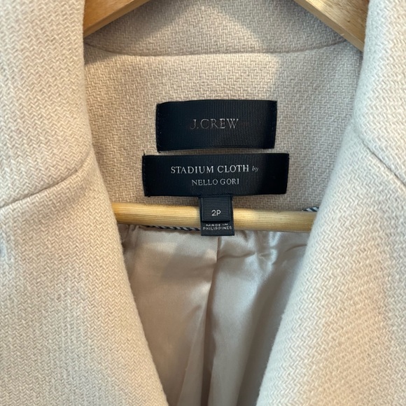 J.Crew Stadium Cloth Nelli Gori Majesty Wool Pea Coat_Women’s Beige - Picture 6 of 10